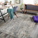 Surya Cardiff Rug 5'3" Round - Light Gray