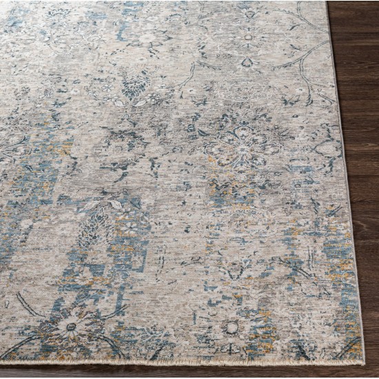 Surya Cardiff Rug 5'3" Round - Light Gray