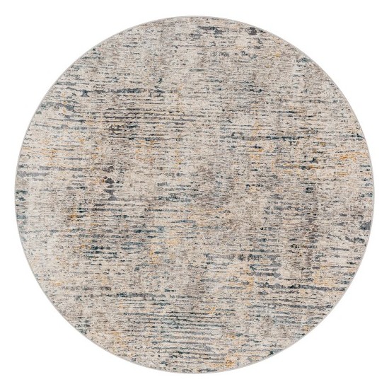 Surya Cardiff Rug 5'3" Round Light Gray