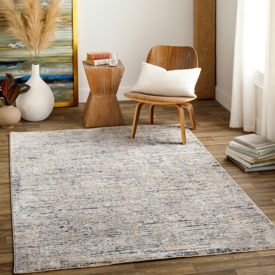 Surya Cardiff Rug 5'3" Round Light Gray