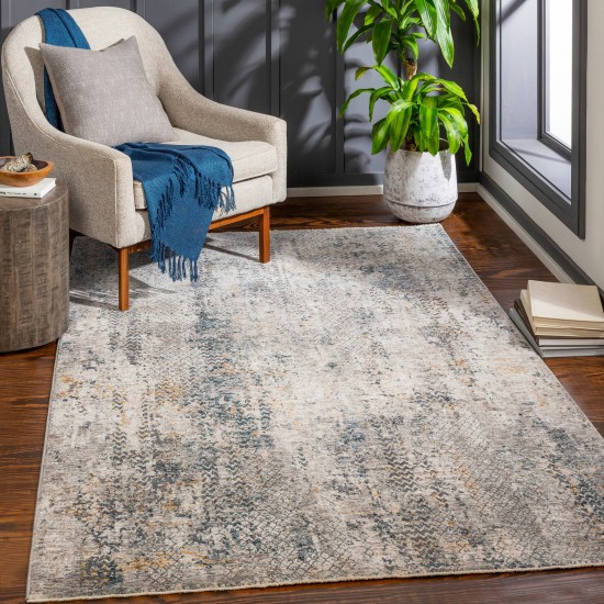 Surya Cardiff Rug 5'3" Round - Medium Gray