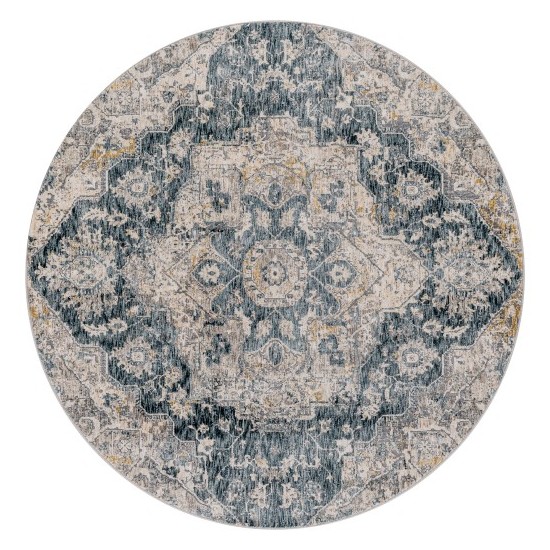 Surya Cardiff Rug 6'7" Round Deep Teal