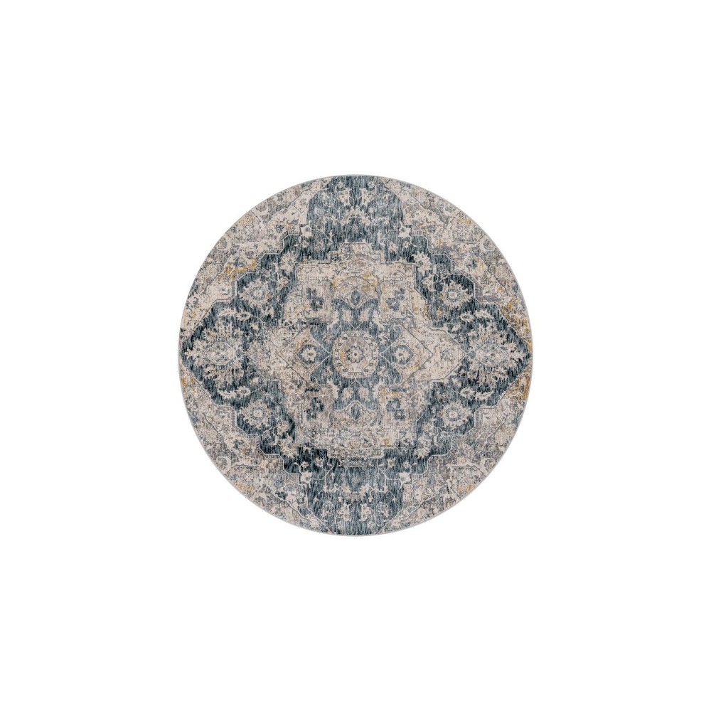 Surya Cardiff Rug 6'7" Round Deep Teal Surya Cardiff Rug 6'7" Round Deep Teal