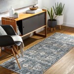 Surya Cardiff Blue Rug 2'7" X 7'3"