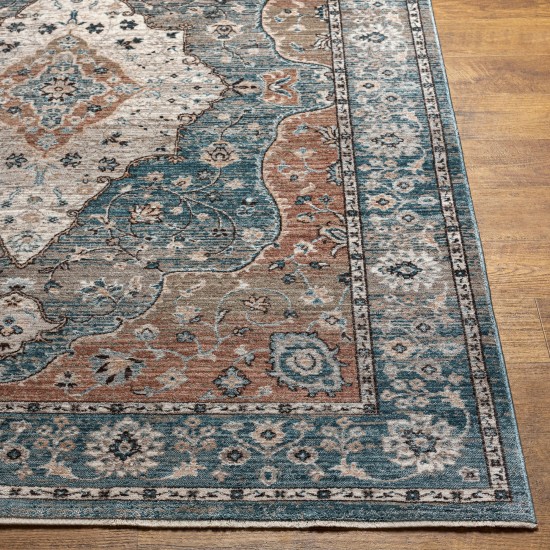 Surya Carlisle Dark Blue Rug 7'10" Round