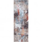 Surya Daytona Beach Rug 2'7" X 7'3" (Teal & Brick Red)