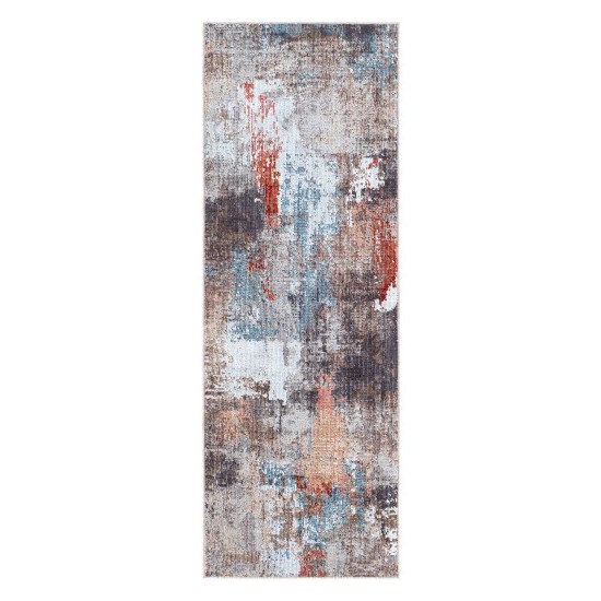 Surya Daytona Beach Rug 2'7" X 7'3" (Teal & Brick Red)