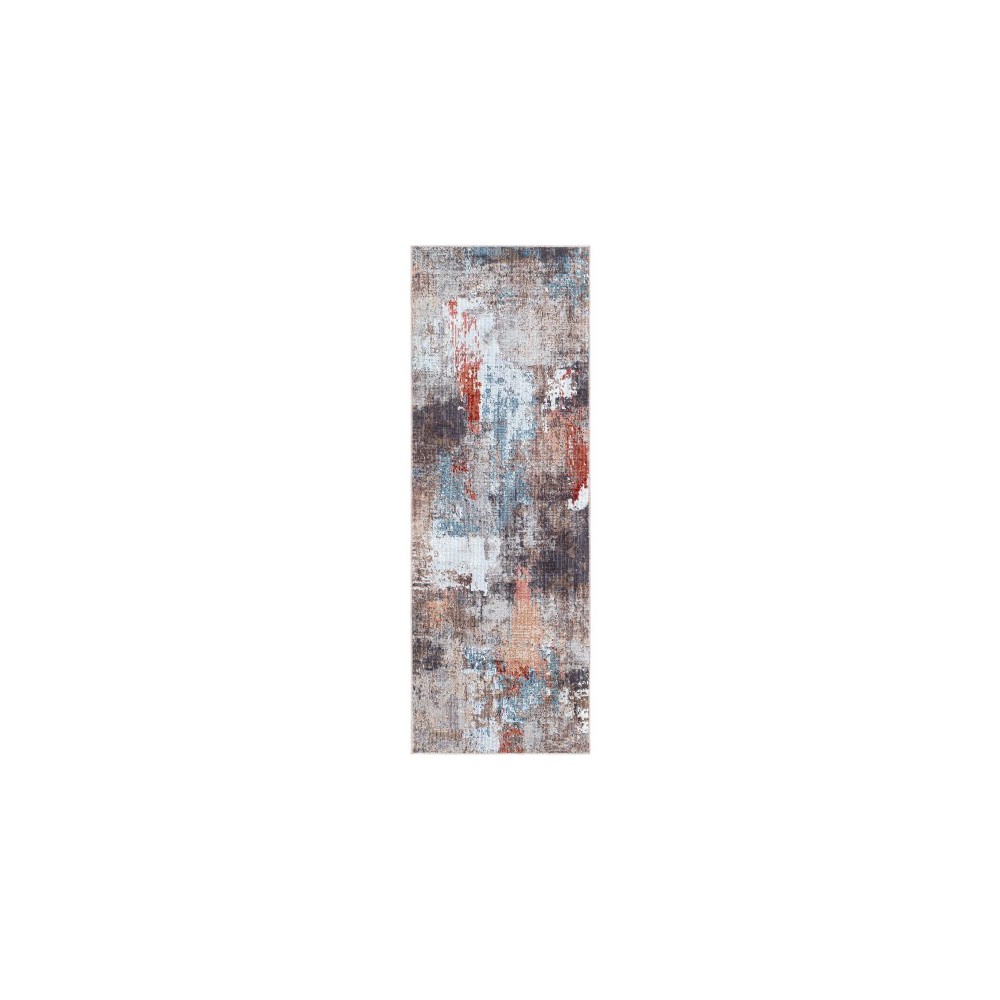 Surya Daytona Beach Rug 2'7" X 7'3" (Teal & Brick Red) Surya Daytona Beach Rug 2'7" X 7'3" (Teal & Brick Red)