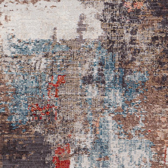 Surya Daytona Beach Rug 2'7" X 7'3" (Teal & Brick Red)