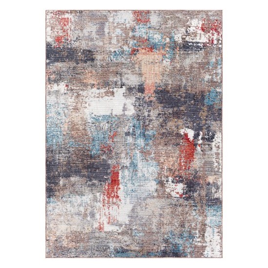 Surya Daytona Beach Rug 6'7" X 9' (Teal & Brick Red)