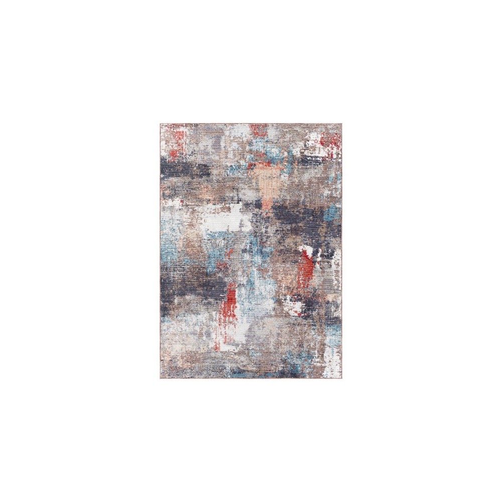Surya Daytona Beach Rug 6'7" X 9' (Teal & Brick Red) Surya Daytona Beach Rug 6'7" X 9' (Teal & Brick Red)