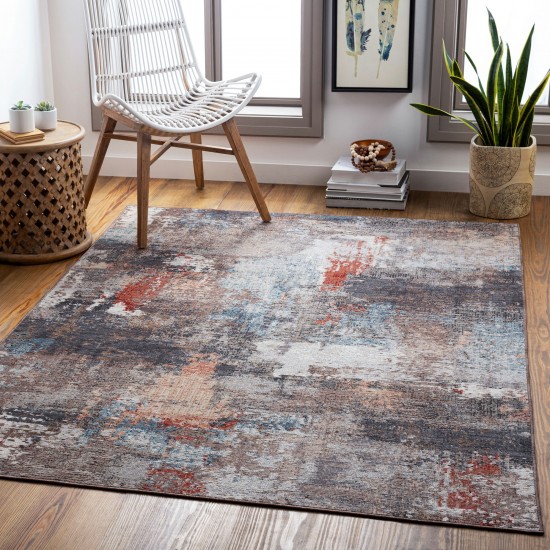 Surya Daytona Beach Rug 6'7" X 9' (Teal & Brick Red)