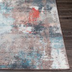 Surya Daytona Beach Rug 6'7" X 9' (Teal & Brick Red)