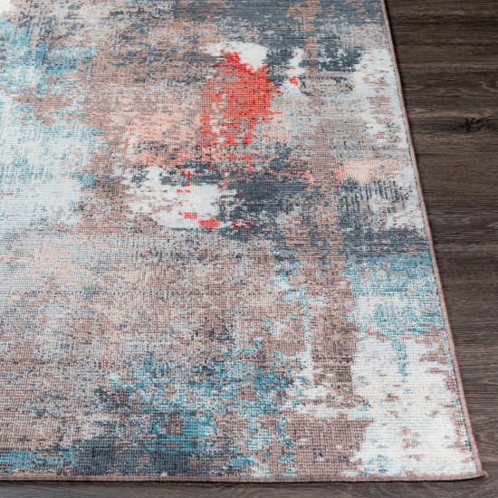 Surya Daytona Beach Rug 6'7" X 9' (Teal & Brick Red)