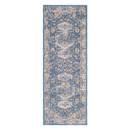 Surya Daytona Beach Rug 2'7" X 7'3" (Blue & Brick Red)