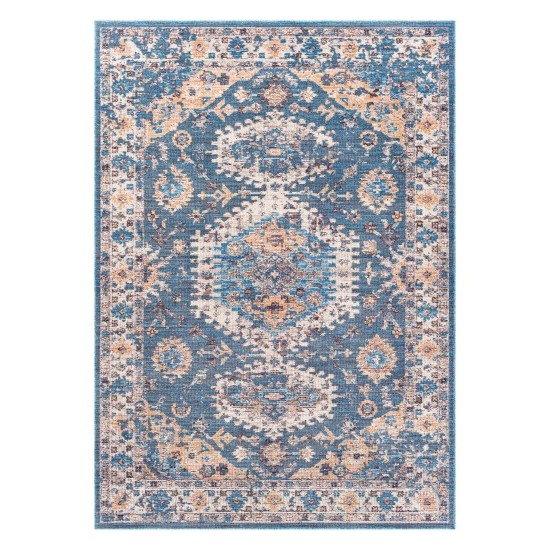 Surya Daytona Beach Rug 5'3" X 7' (Blue & Brick Red)