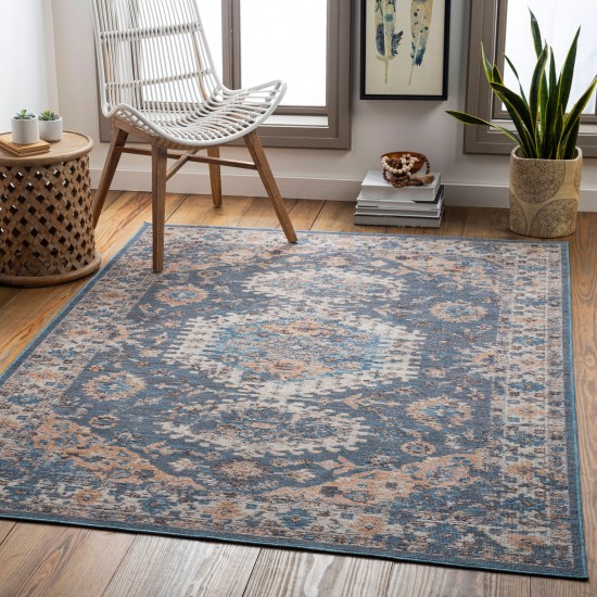 Surya Daytona Beach Rug 5'3" X 7' (Blue & Brick Red)