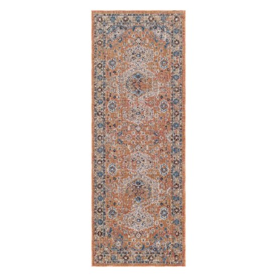 Surya Daytona Beach Rug 2'7" X 7'3" (Brick Red & Blue)