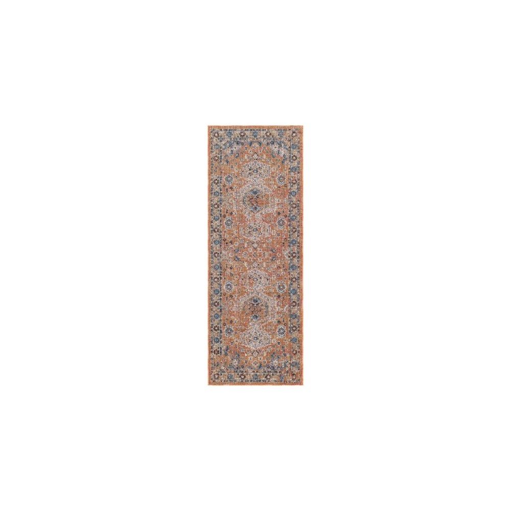 Surya Daytona Beach Rug 2'7" X 7'3" (Brick Red & Blue)