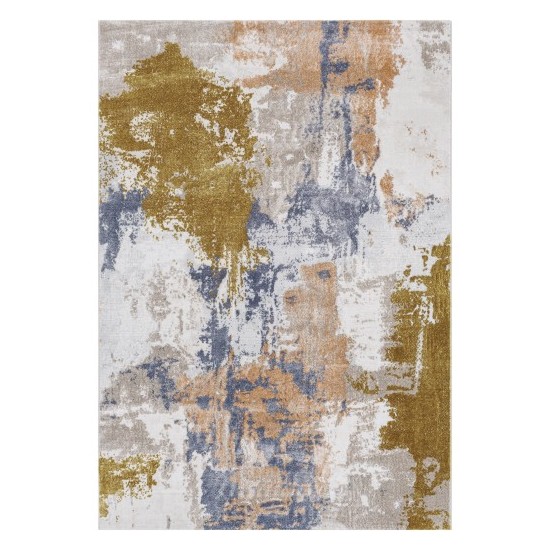 Surya Delight Rug 5'3" X 7'7" (Mustard & Dark Blue)