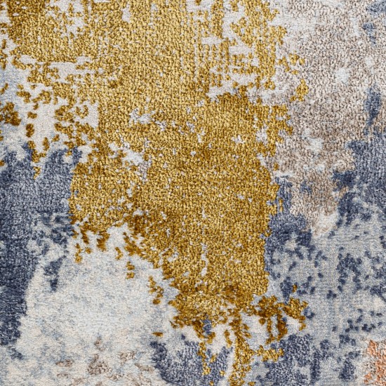 Surya Delight Rug 5'3" X 7'7" (Mustard & Dark Blue)