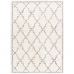 Surya Deluxe Shag Rug 5'3" X 7'3" (Off-White & Medium Gray)