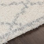 Surya Deluxe Shag Rug 5'3" X 7'3" (Off-White & Medium Gray)