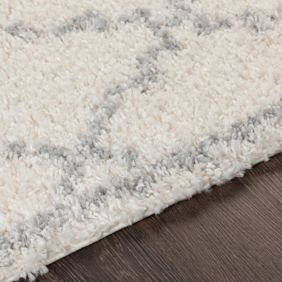 Surya Deluxe Shag Rug 6'7" X 9' (Off-White & Medium Gray)