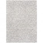 Surya Deluxe Shag Rug 6'7" X 9' - Medium Gray, Off-White