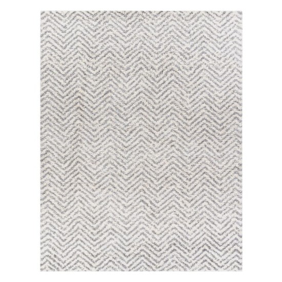 Surya Deluxe Shag Rug 7'10" X 10'3" (Medium Gray & Off-White)