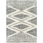 Surya Deluxe Shag Rug 2' X 3' (Cream & Charcoal)