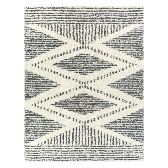 Surya Deluxe Shag Rug 7'10" X 10'3" (Cream & Charcoal)