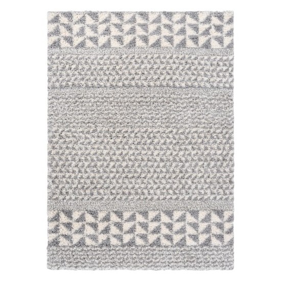 Surya Deluxe Shag Rug 2' X 3' (Medium Gray & Off-White)