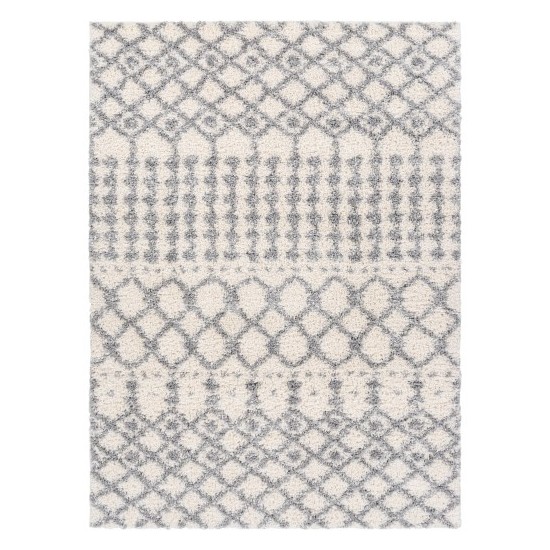 Surya Deluxe Shag Off-White Rug 5'3" X 7'3"