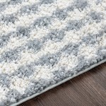 Surya Deluxe Shag Off-White Rug 5'3" X 7'3"