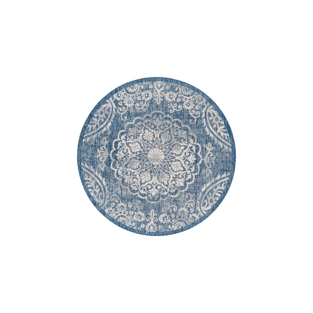 Surya Eagean Rug 6'7" Round (Dark Blue)