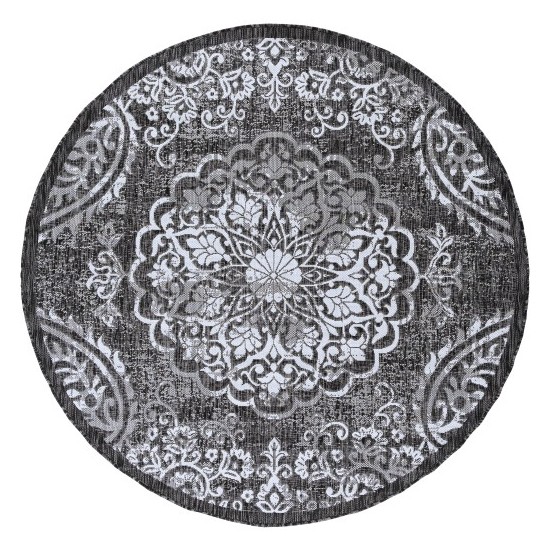 Surya Eagean Rug 6'7" Round - Black