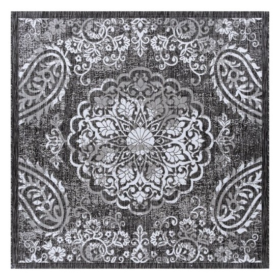 Surya Eagean Rug 6'7" Square - Black