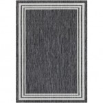 Surya Eagean Rug 5'3" X 7'3" Oval - Charcoal