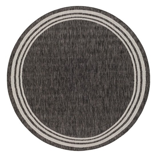 Surya Eagean Rug 6'7" Round - Charcoal