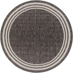 Surya Eagean Rug 7'10" Round - Charcoal