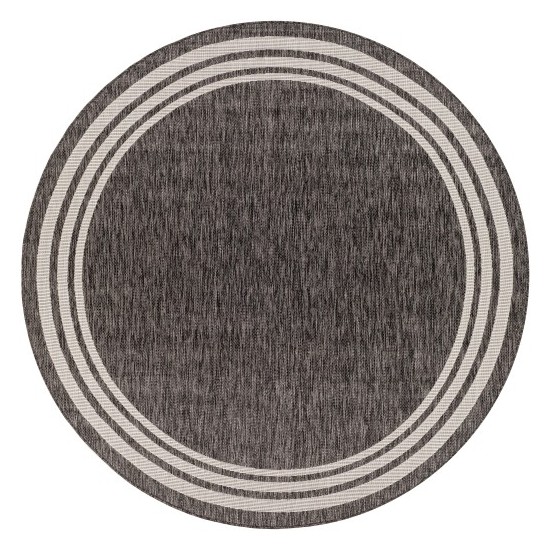 Surya Eagean Rug 7'10" Round - Charcoal