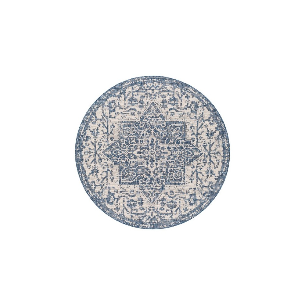 Surya Eagean Rug 6'7" Round (Dark Blue & Denim) Surya Eagean Rug 6'7" Round (Dark Blue & Denim)