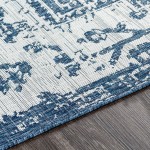 Surya Eagean Rug 6'7" Round (Dark Blue & Denim)
