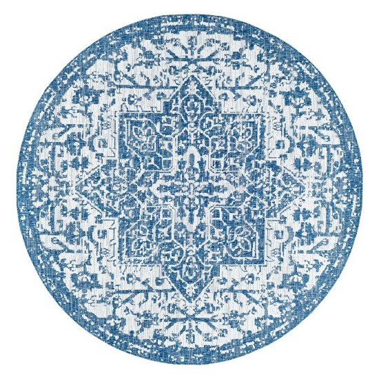 Surya Eagean Rug 7'10" Round (Dark Blue & Denim)