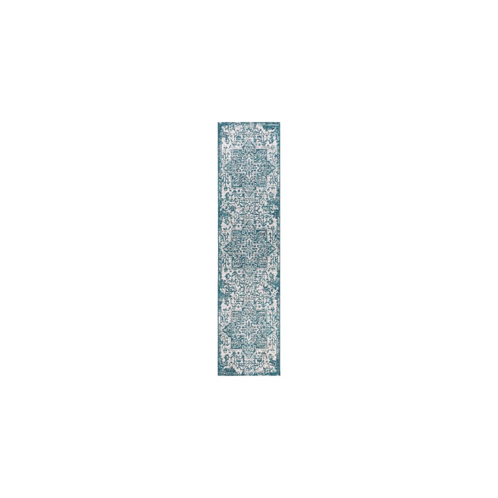 Surya Eagean Teal Rug 2'7" X 12' Surya Eagean Teal Rug 2'7" X 12'