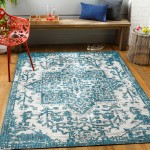 Surya Eagean Teal Rug 2'7" X 12'