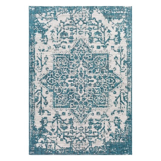 Surya Eagean Rug 5'3" X 7'7" (Teal & Black)