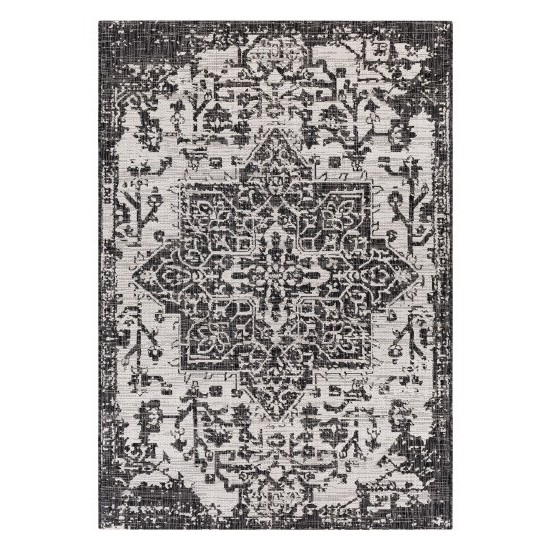 Surya Eagean Rug 2' X 2'11" (Black & Charcoal)