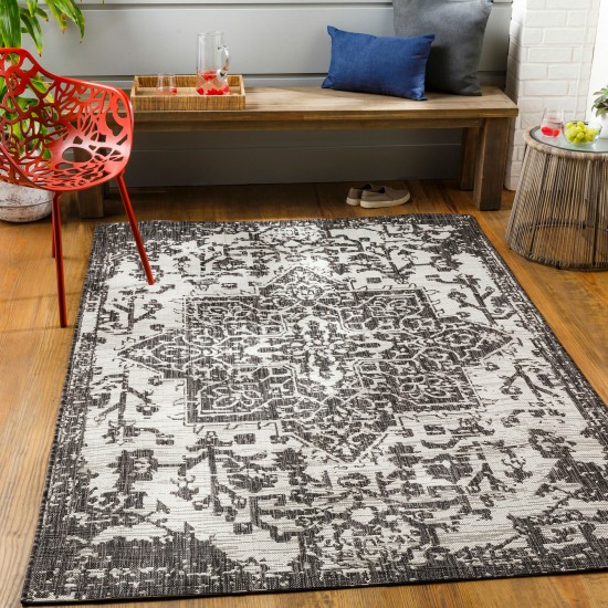 Surya Eagean Rug 2' X 2'11" (Black & Charcoal)